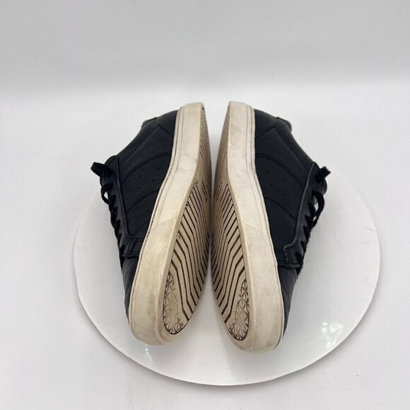 Onitsuka Tiger Lawnship 2.0 Men Size 10.5 D715L Black Leather Low Top Shoes - Picture 9 of 14